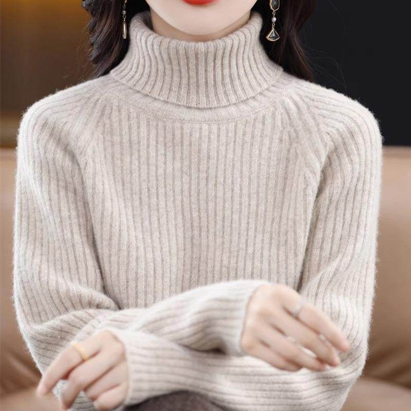 高级感软糯羊绒衫女毛衣高领宽松翻领冬季内搭针织打底加厚款毛衣,淘宝优惠券,粉丝福利购,淘宝优惠卷