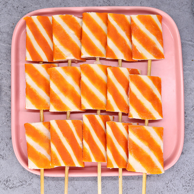 鸿津串烧蟹味排商用冷冻15串蟹排串油炸烧烤火锅关东煮仿蟹排食材