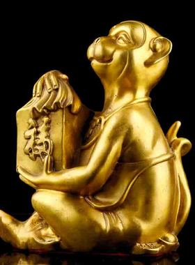 瑞君黄铜祝福古典办公室区桌摆件