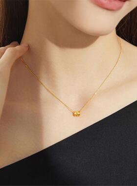 小蛮腰纯银镀18K金转运锁骨链