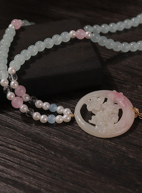 新中式璎珞明制长背云流苏项链