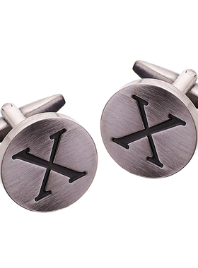 复古做旧字母袖扣男士定制袖口扣法式衬衫衣袖口钉袖钉 Cufflinks