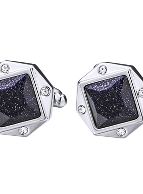 星空青金石法式袖扣男士袖口扣衬衫袖口钉衬衣袖钉定制 Cufflinks