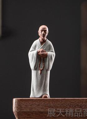正品小中式历史人师物陶瓷摆件关公老工子孔号子弘一法佛像艺品小