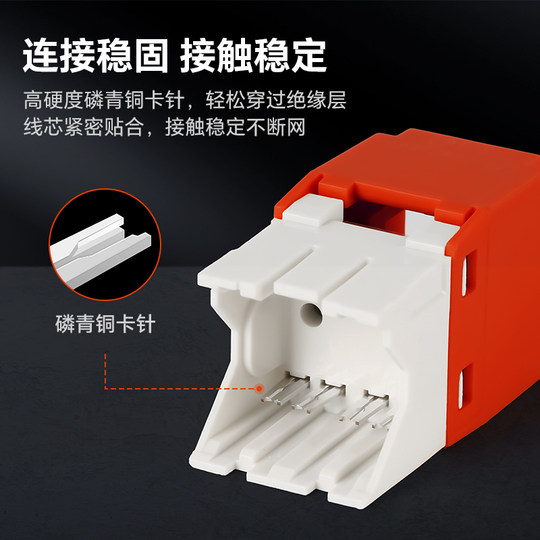 泛达Panduit网络模块超五类六类超六类免打模块非屏蔽RJ45网线模块配套面板CJ588免打线