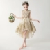 Girl Ocean Birthday Princess Dress Child Model Show Show Dress Dress Girl Little Host Piano Costume Summer - Váy trẻ em