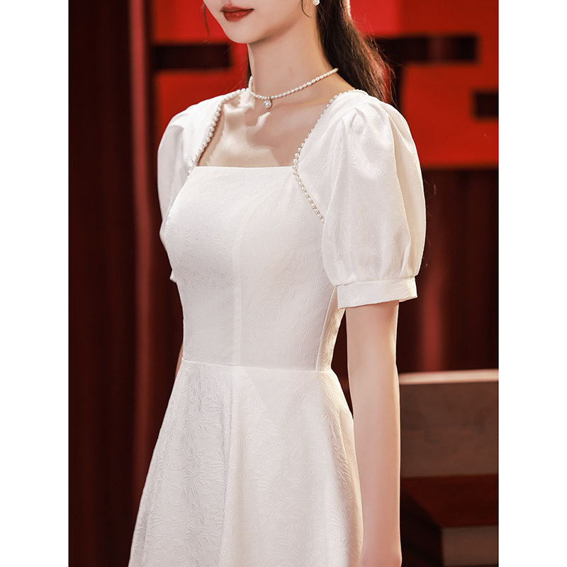 白色小礼服2023新款轻婚纱连衣裙 菲麦司礼服/晚装