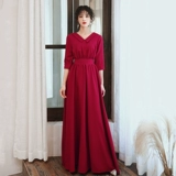 Бордовое вечернее платье, весенний длинный лонгслив, современная юбка, по фигуре