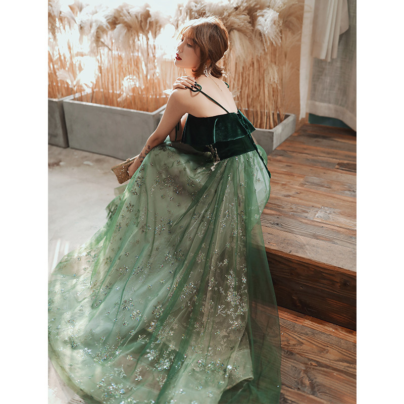 影楼婚纱礼服裙女仙女绿色连衣裙 菲麦司礼服/晚装