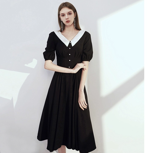 Черное вечернее платье, юбка, французский стиль, 18 лет, подходит для подростков