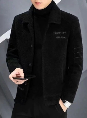 Men's woolen coat short jacket men's thick jacket 加厚夹克