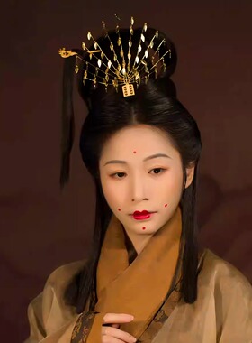 新中式古法凤凰簪子镀18k金送礼