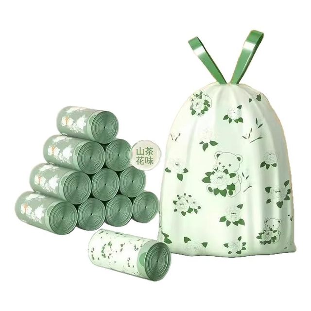 Large roll thickened camellia garbage bag handbag for students' office storage bag kitchen cleaning bag