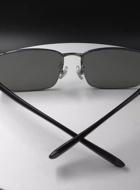 水晶石太阳镜男开车钓鱼防紫外眼镜灰色墨镜高档司机舒适时尚眼镜