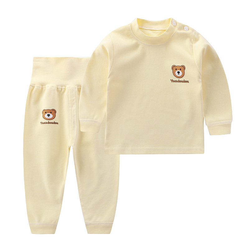 男女童高腰护肚套装宝宝纯棉打底秋衣秋裤家居服婴儿长袖睡衣,淘宝优惠券,粉丝福利购,淘宝优惠卷