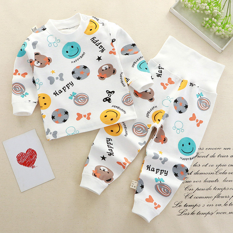 婴儿秋衣套装宝宝纯棉内穿高腰护肚裤女童打底全棉长袖线衣男睡衣,淘宝优惠券,粉丝福利购,淘宝优惠卷