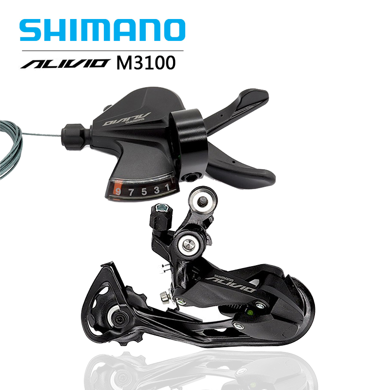 SHIMANO禧玛诺ALIVIO SL-M3100指拨 前拨 后拨 山地车9速27速M390 - 图0