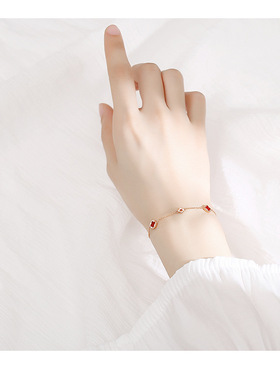 新款幸运四叶草纯银手链顺丰包邮