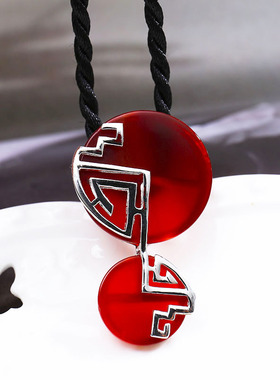 顺丰包邮奢华纯银红颜绝代项链