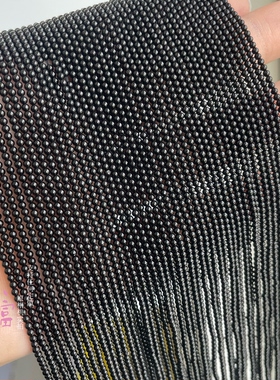 2mm黑尖晶石黑色小圆珠米珠散珠黑色珠子亮水晶diy串珠手工项链珠