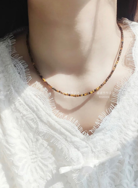 原创小众设计珠宝天然虎眼石女手链虎睛石手串方糖复古风礼物闺蜜