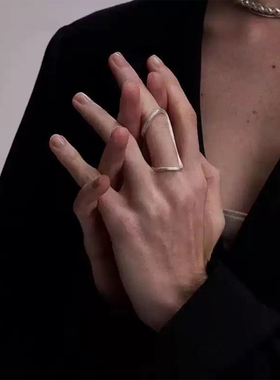 螺纹开口可调节戒指指环男女