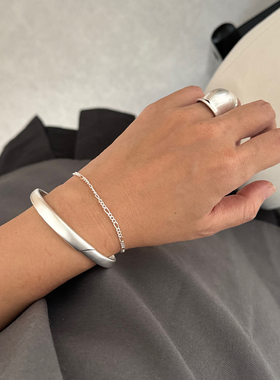 日系极简开口手镯简约