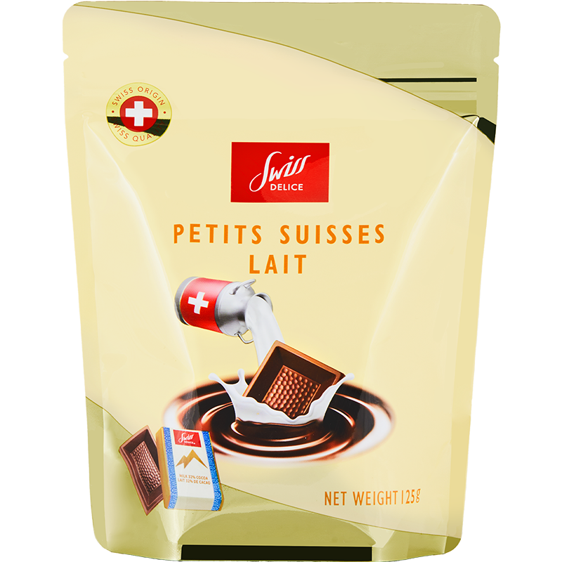 瑞士进口Swiss Delice狄妮诗纯可可脂牛奶巧克力125g喜糖分享装 - 图3