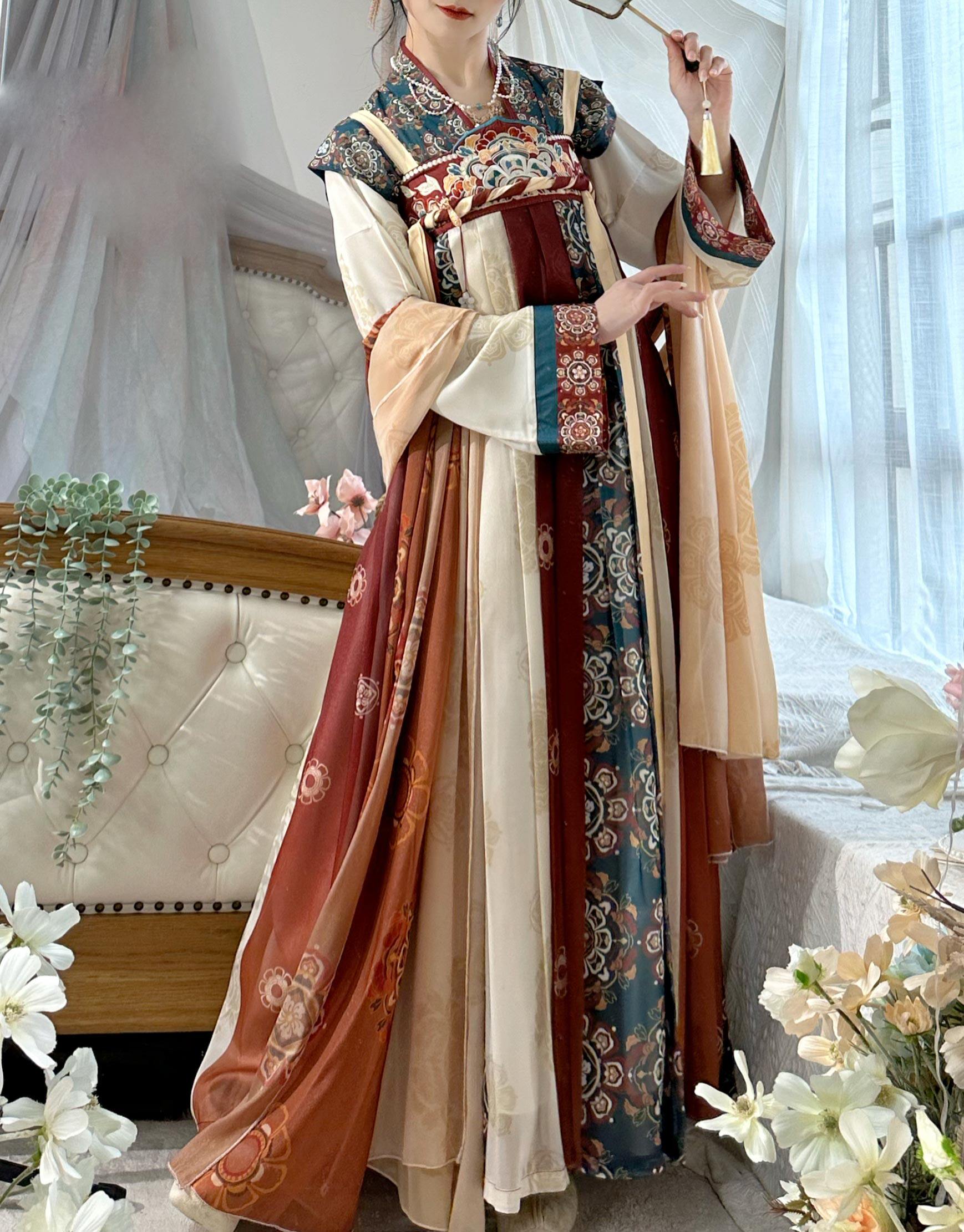 佐馨原创襦裙刺绣改良日常春款汉服 佐馨汉服