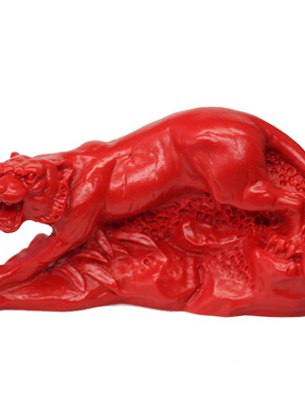 优选红色朱砂寅午戌三合贵人摆件B12生肖虎马狗三合工艺品办公室