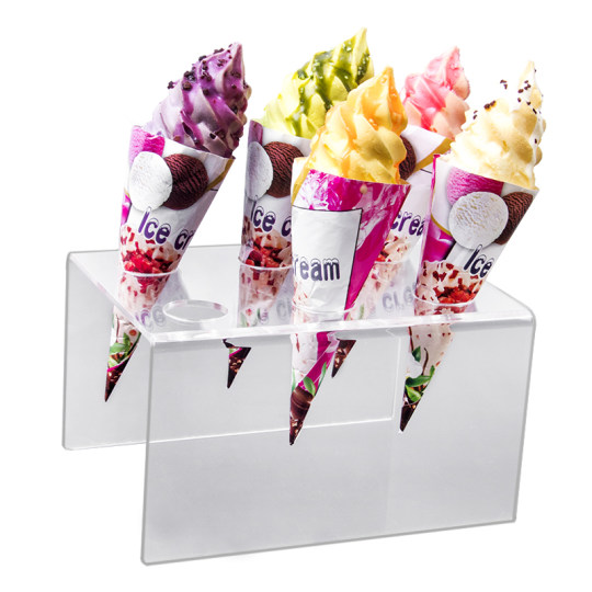 U-shaped ice cream display stand cone cone support stand