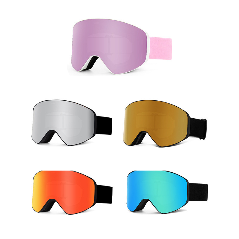跨境滑雪眼镜磁吸雪镜女防雾可卡戴近视镜双层柱面登山滑雪护目镜 - 图3