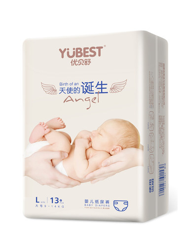 优贝舒纸尿裤婴儿S码90片尿不湿婴儿纸尿裤夏天透气薄型天使系列 - 图0