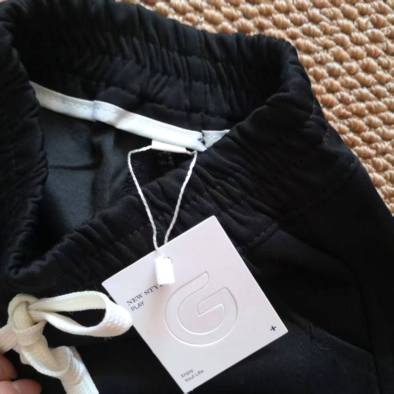 春秋季儿童运动裤黑色束脚卫裤男童女童抽绳休闲长裤宽松裤子176,淘宝优惠券,粉丝福利购,淘宝优惠卷