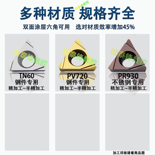 京瓷数控刀片TPGH090202L TPGH090204L TN60 PV720 PR930金属陶瓷 - 图1