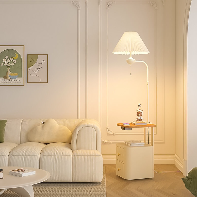 新款法式中古卧室床头柜落地灯客厅沙发旁边高级艺术氛围置物台灯,淘宝优惠券,粉丝福利购,淘宝优惠卷
