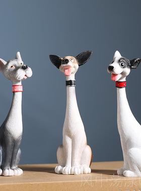 正品儿童房装件饰小摆卡通酒柜小猫咪动物可爱桌面摆狗车设载创意