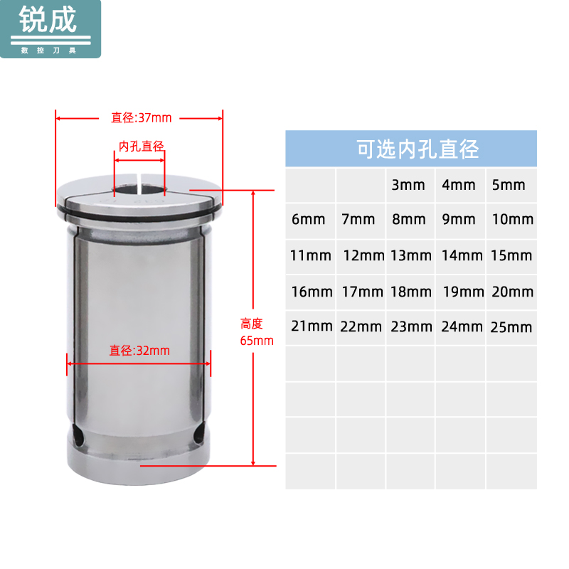 C32筒夹数控直柄强力夹头刀柄刀夹sc32锁嘴加工中心cnc弹性嗦咀 - 图2