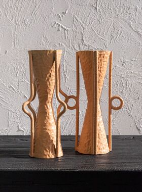 中古风金属花瓶摆件样板间别墅客厅玄关家居装饰品高级摆设售楼处