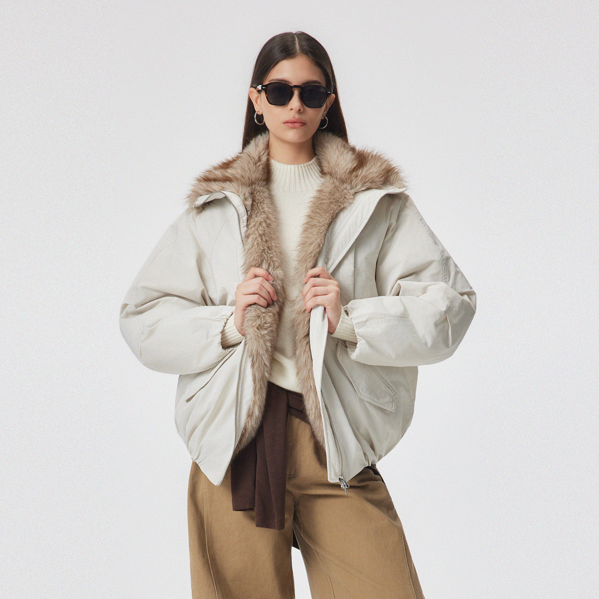 BODYDREAM座山雕外套 无性别派克服立领羽绒服环保皮草保暖夹克,淘宝优惠券,粉丝福利购,淘宝优惠卷