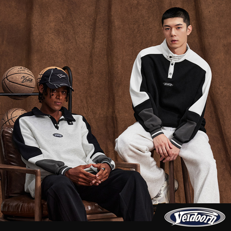 维动凌跃运动卫衣男美式秋季新款半开衫重磅宽松休闲套头立领上衣,淘宝优惠券,粉丝福利购,淘宝优惠卷