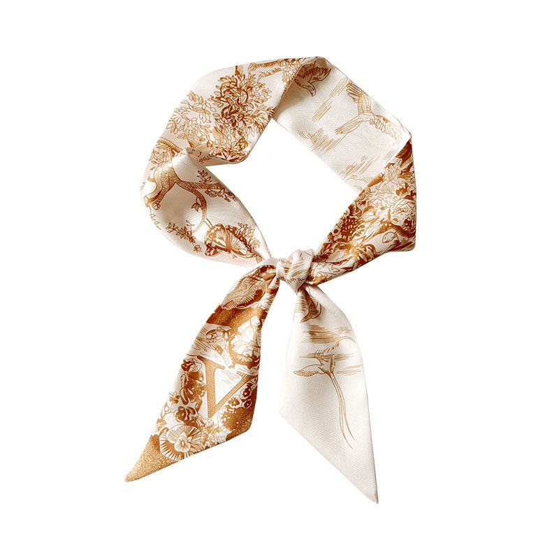 丝巾小长条字母发带女气质韩版装饰领巾绑包手柄缠包细窄飘带丝带 - 图3