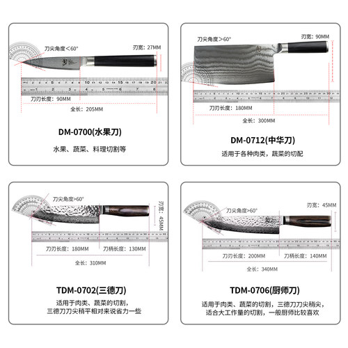 Shun旬旗舰店日本进口旬刀菜刀三德刀水果刀厨师刀全套厨房套刀 - 图3