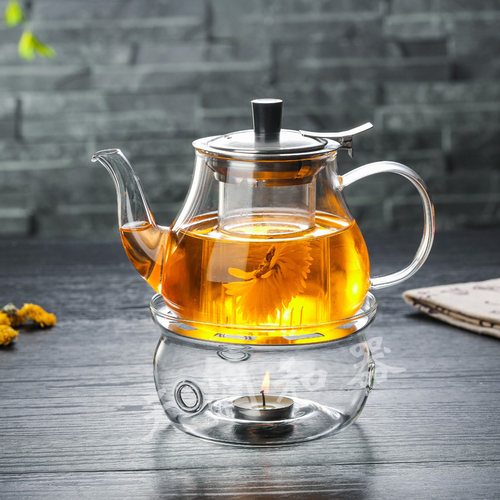 天润和器促销加热器耐热玻璃茶具蜡烛保温底座茶壶圆形暖茶器 - 图0