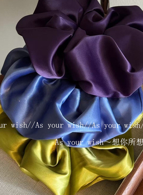 法式缎面大肠发圈高级感百搭