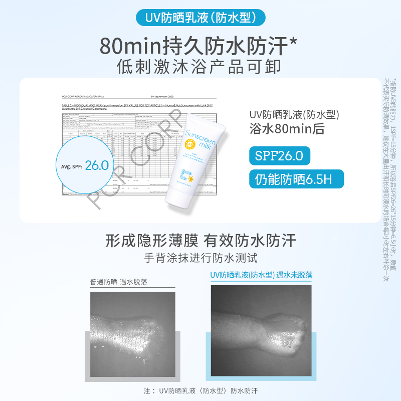 MamaKidsUV防晒乳液婴儿补水保湿身体乳面霜SPF23儿童防晒霜90ml