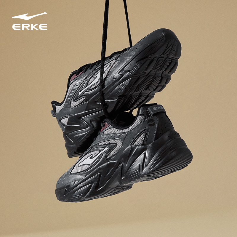 鸿星尔克逍游运动鞋男鞋秋季新款百搭轻便老爹鞋复古潮流休闲鞋子