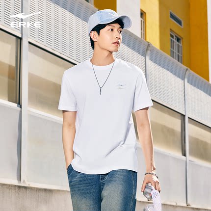 鸿星尔克短袖男款2026夏季新款男士男生纯棉运动t恤半袖男装上衣