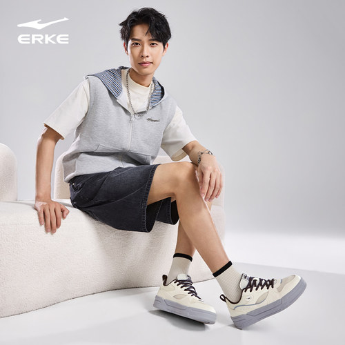 半夏4鸿星尔克男鞋板鞋夏季新款鞋子透气运动鞋网面休闲鞋女鞋 - 图2