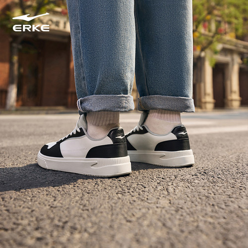 鸿星尔克板鞋男鞋2025冬季新款男士鞋子休闲鞋潮滑板小白鞋运动鞋 - 图1